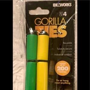 Gorilla Reusable Ties for Hanging Items-Rust-Free 18" 4 pack upto 200 lb new